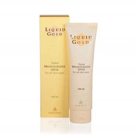 Anna Lotan Liquid Gold apsauginis veido kremas su atspalviu SPF30, 100 ml