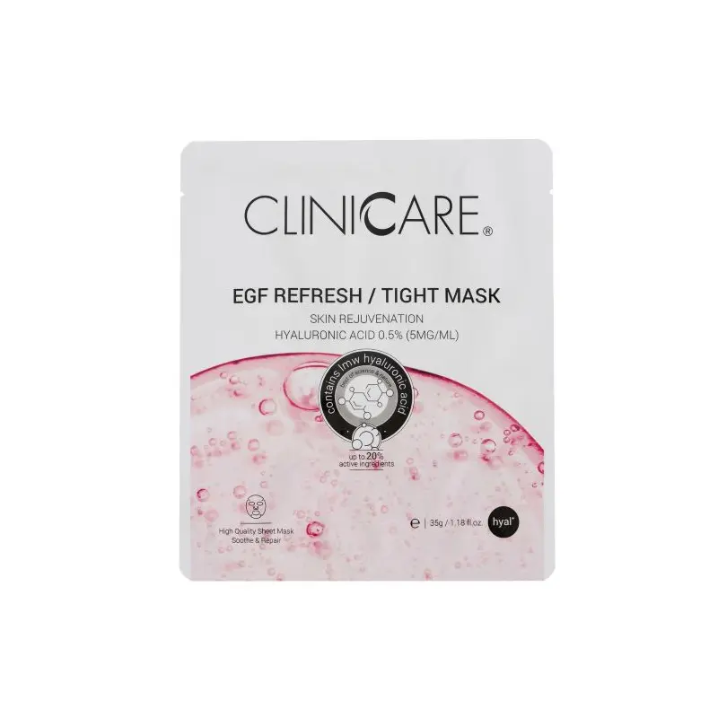 Cliniccare EGF REFRESH lakštinė kaukė, 35 g