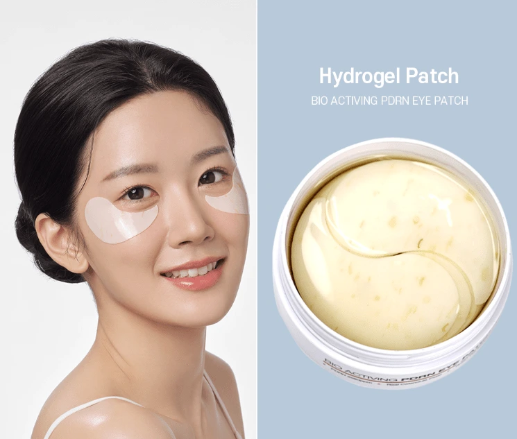DERMALINE PDRN SOLUTION EYE PATCH hidrogelio paakių kaukės - padeliai su PDRN