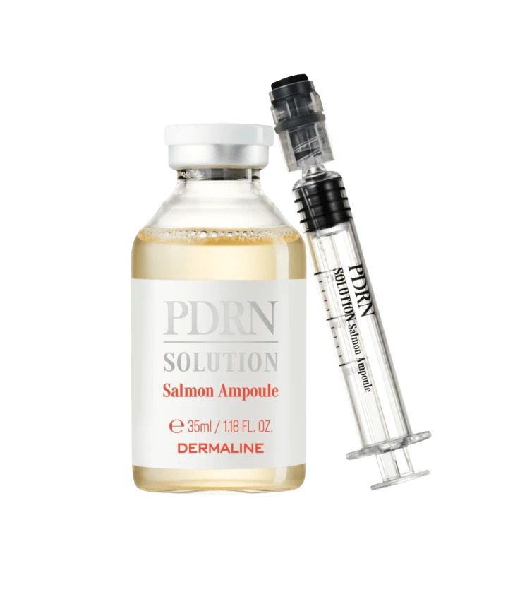 DERMALINE PDRN SOLUTION SALMON AMPOULE dvigubo poveikio regeneruojanti ir stangrinanti ampulė su PDRN, 35 ml